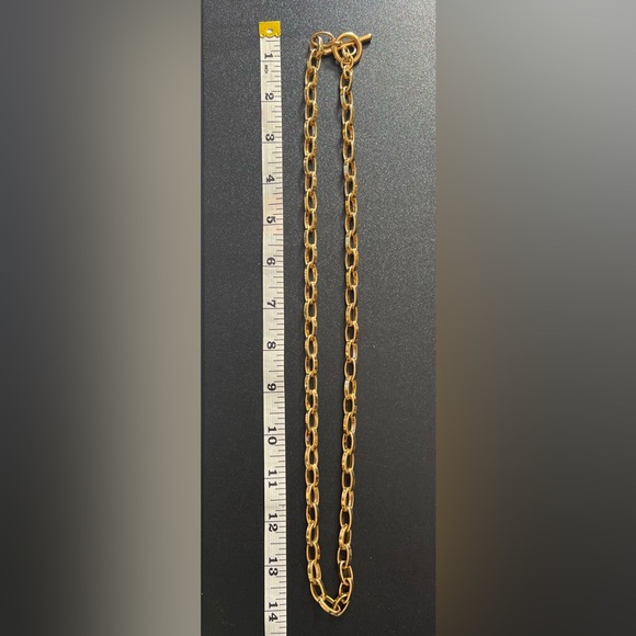 Monet Fancy Chunky Oval Link Vintage Gold Tone 28" 1980's Necklace - Picture 2 of 6